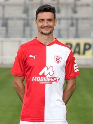Teampraesentation Halle 3. Liga Hallescher FC, 3. Liga, Porträttermin 2023 2024, Halle, 13.07.2021, Leuna-Chemie-Stadion, Fussball , Im Bild: Niklas Landgraf ,