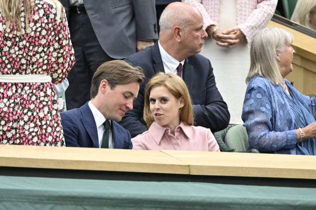 Tennis : Wimbledon 2023 - Angleterre - Royal Box : Princess Beatrice Tennis : Wimbledon 2023 - Angleterre- 14 07 23 ChrysleneCaillaud Panoramic  