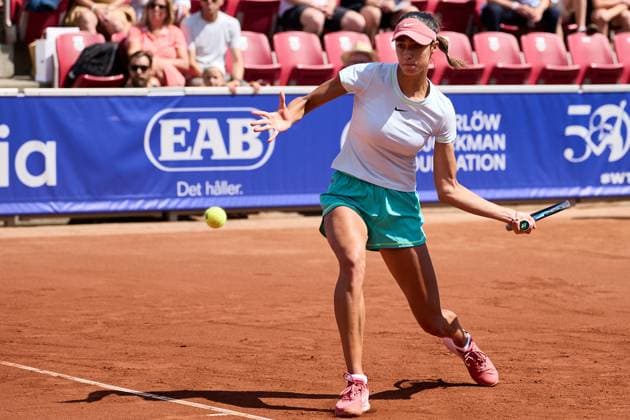 BÅSTAD 20230714 Olga Danilovic, Serbien i semifinalen under tennisturneringen Nordea Open i Bastad. BÅSTAD SVERIGE Tennis x11830x