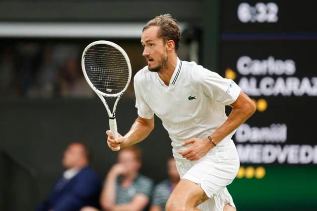 Daniil Medvedev, Semi Finale, Herren Einzel Tennis - Wimbledon 2023 - Grand Slam ITF ATP, Tennis Herren WTA, Tennis Damen - AELTC - London - - Great Britain - 14 July 2023. Copyright: xJuergenxHasenkopfx