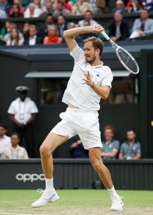 Daniil Medvedev, Semi Finale, Herren Einzel Tennis - Wimbledon 2023 - Grand Slam ITF ATP, Tennis Herren WTA, Tennis Damen - AELTC - London - - Great Britain - 14 July 2023. Copyright: xJuergenxHasenkopfx