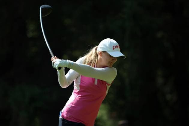 Dana Open Celine Borge of Norway tees off on the 11th hole during Day Two of the Dana Open at Highland Meadows Golf Club in Sylvania, Ohio USA, on Friday, July 14, 2023. Sylvania Ohio United States  Copyright: xJorgexLemusx originalFilename:lemus-danaopen230714_npla8.jpg