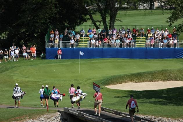 Dana Open Minjee Lee, Allisen Corpuz and Lydia Ko approach the second green during Day Two of the Dana Open at Highland Meadows Golf Club in Sylvania, Ohio USA, on Friday, July 14, 2023. Sylvania Ohio United States  Copyright: xJorgexLemusx originalFilename:lemus-danaopen230714_npQwB.jpg