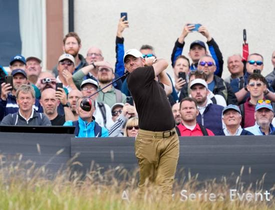 Mandatory Credit: Photo by Stuart Wallace Shutterstock (14003897s) Rory McIlroy (NIR) plays his tee shot at the 3rd hole during the 3rd round. Genesis Scottish Open, Day Three, Golf, The Renaissance Club, North Berwick, UK - 15 Jul 2023 Genesis Scottish Open, Day Three, Golf, The Renaissance Club, North Berwick, UK - 15 Jul 2023  Copyright: xStuartxWallace Shutterstockx 14003897s