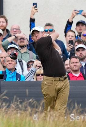 Mandatory Credit: Photo by Stuart Wallace Shutterstock (14003897q) Rory McIlroy (NIR) plays his tee shot at the 3rd hole during the 3rd round. Genesis Scottish Open, Day Three, Golf, The Renaissance Club, North Berwick, UK - 15 Jul 2023 Genesis Scottish Open, Day Three, Golf, The Renaissance Club, North Berwick, UK - 15 Jul 2023  Copyright: xStuartxWallace Shutterstockx 14003897q