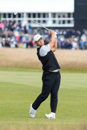 Mandatory Credit: Photo by Stuart Wallace Shutterstock (14003897u) Tom Kim (KOR) on the 1st hole during the 3rd round. Genesis Scottish Open, Day Three, Golf, The Renaissance Club, North Berwick, UK - 15 Jul 2023 Genesis Scottish Open, Day Three, Golf, The Renaissance Club, North Berwick, UK - 15 Jul 2023  Copyright: xStuartxWallace Shutterstockx 14003897u