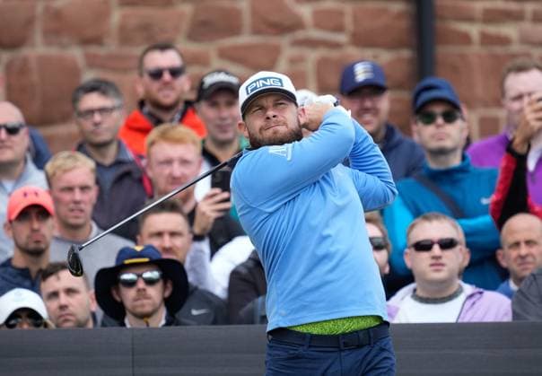 Mandatory Credit: Photo by Stuart Wallace Shutterstock (14003897x) Tyrrell Hatton (ENG) plays his tee shot on the 3rd hole during the 3rd round. Genesis Scottish Open, Day Three, Golf, The Renaissance Club, North Berwick, UK - 15 Jul 2023 Genesis Scottish Open, Day Three, Golf, The Renaissance Club, North Berwick, UK - 15 Jul 2023  Copyright: xStuartxWallace Shutterstockx 14003897x