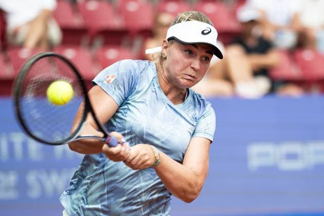 230715 Irina Khromacheva under damernas dubbelfinal under dag 6 av WTA, Tennis Damen Nordea Open den 15 juli 2023 i Bastad. Copyright: NICLASxJÖNSSON BB230715NO006