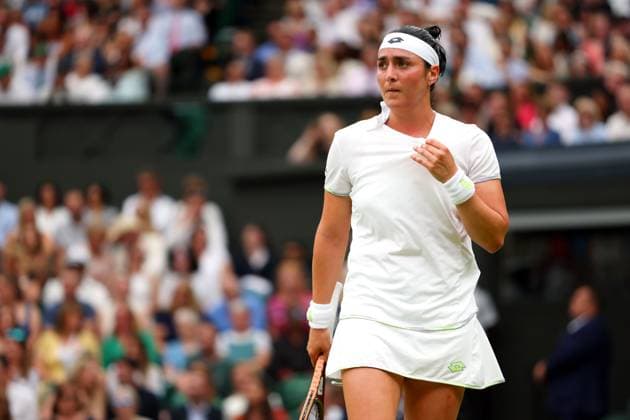 Mandatory Credit: Photo by Ella Ling Shutterstock (14010522w) Ons Jabeur during the Ladies SIngles final Wimbledon Tennis Championships, Day 13, The All England Lawn Tennis and Croquet Club, London, UK - 15 Jul 2023 Wimbledon Tennis Championships, Day 13, The All England Lawn Tennis and Croquet Club, London, UK - 15 Jul 2023  Copyright: xEllaxLing Shutterstockx 14010522w
