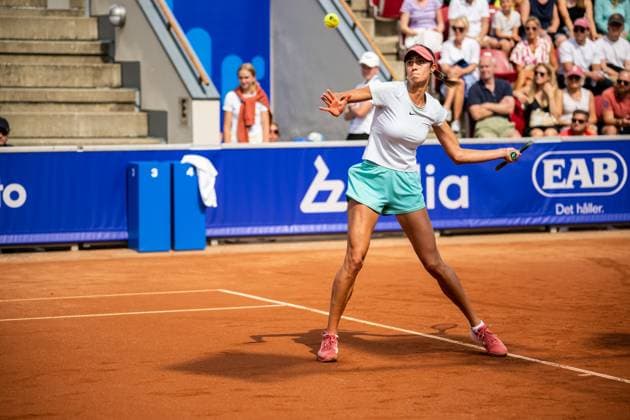 230715 Olga Danilovic, Serbien under damernas final under dag 6 av WTA, Tennis Damen Nordea Open den 15 juli 2023 i Bastad. Copyright: NICLASxJÖNSSON BB230715NO055