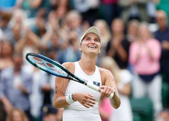 Marketa Vondrousova jubelt nach dem Sieg, Jubel, Freude, Emotion, Finale, Endspiel Copyright: xJuergenxHasenkopfx