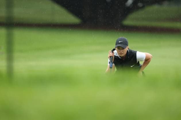 Dana Open Frida Kinhult of Sweden lines up her putt on the 4th green during Day Three of the Dana Open at Highland Meadows Golf Club in Sylvania, Ohio USA, on Saturday, July 15, 2023. Sylvania Ohio United States  Copyright: xJorgexLemusx originalFilename:lemus-danaopen230715_npBuR.jpg