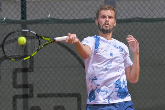 Oscar Otte GER 16.07.2023 Tennis 1. Bundesliga Herren, TC Bredeney 1 vs Kurhaus Lambertz Aachen 1, Tennis Club Bredeney, Essen, NRW Germany