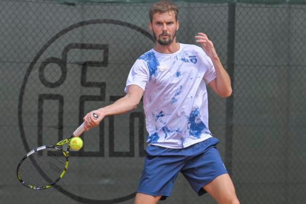 Oscar Otte GER 16.07.2023 Tennis 1. Bundesliga Herren, TC Bredeney 1 vs Kurhaus Lambertz Aachen 1, Tennis Club Bredeney, Essen, NRW Germany