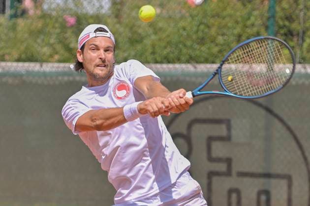 Joao Sousa POR 16.07.2023 Tennis 1. Bundesliga Herren, TC Bredeney 1 vs Kurhaus Lambertz Aachen 1, Tennis Club Bredeney, Essen, NRW Germany