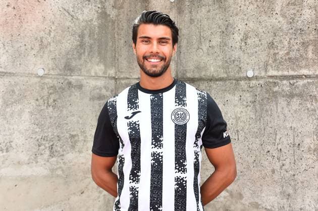 Fußball Herren Oberliga Westfalen Saison 2023 2024 Fototermin SG Wattenscheid 09 am 16.07.2023 im Lohrheidestadion in Bochum-Wattenscheid Jeffrey Malcherek ( SG Wattenscheid 09 ) Niedersachsen Deutschland