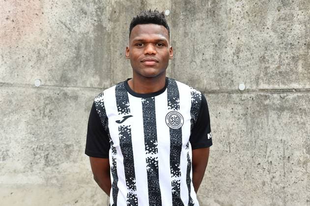 Fußball Herren Oberliga Westfalen Saison 2023 2024 Fototermin SG Wattenscheid 09 am 16.07.2023 im Lohrheidestadion in Bochum-Wattenscheid Martins Williams ( SG Wattenscheid 09 ) Niedersachsen Deutschland