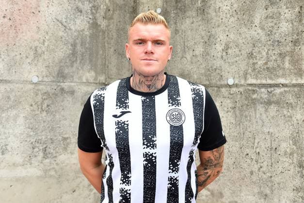 Fußball Herren Oberliga Westfalen Saison 2023 2024 Fototermin SG Wattenscheid 09 am 16.07.2023 im Lohrheidestadion in Bochum-Wattenscheid Dennis Lerche ( SG Wattenscheid 09 ) Niedersachsen Deutschland