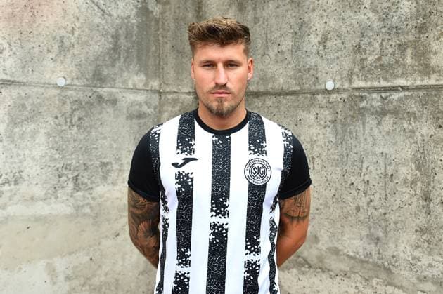 Fußball Herren Oberliga Westfalen Saison 2023 2024 Fototermin SG Wattenscheid 09 am 16.07.2023 im Lohrheidestadion in Bochum-Wattenscheid Tim Kaminski ( SG Wattenscheid 09 ) Niedersachsen Deutschland