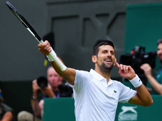 Mandatory Credit: Photo by Javier Garcia Shutterstock (14011311df) Novak Djokovic during the Men s Singles final Wimbledon Tennis Championships, Day 14, The All England Lawn Tennis and Croquet Club, London, UK - 16 Jul 2023 Wimbledon Tennis Championships, Day 14, The All England Lawn Tennis and Croquet Club, London, UK - 16 Jul 2023  Copyright: xJavierxGarcia Shutterstockx 14011311df