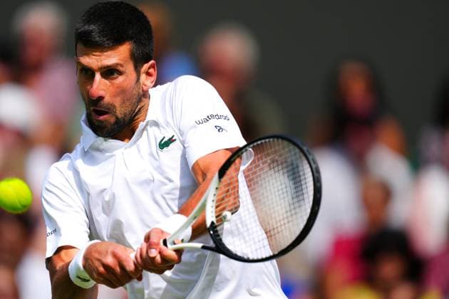 Mandatory Credit: Photo by Javier Garcia Shutterstock (14011311fl) Novak Djokovic during the Men s Singles final Wimbledon Tennis Championships, Day 14, The All England Lawn Tennis and Croquet Club, London, UK - 16 Jul 2023 Wimbledon Tennis Championships, Day 14, The All England Lawn Tennis and Croquet Club, London, UK - 16 Jul 2023  Copyright: xJavierxGarcia Shutterstockx 14011311fl