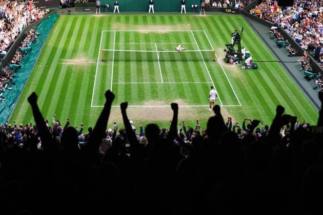 Mandatory Credit: Photo by Kieran McManus Shutterstock (14011306dg) Carlos Alcaraz wins the Mens Singles Championship at Wimbledon Beating Novak Djokovic Wimbledon Tennis Championships, Day 14, The All England Lawn Tennis and Croquet Club, London, UK - 16 Jul 2023 Wimbledon Tennis Championships, Day 14, The All England Lawn Tennis and Croquet Club, London, UK - 16 Jul 2023  Copyright: xKieranxMcManus Shutterstockx 14011306dg