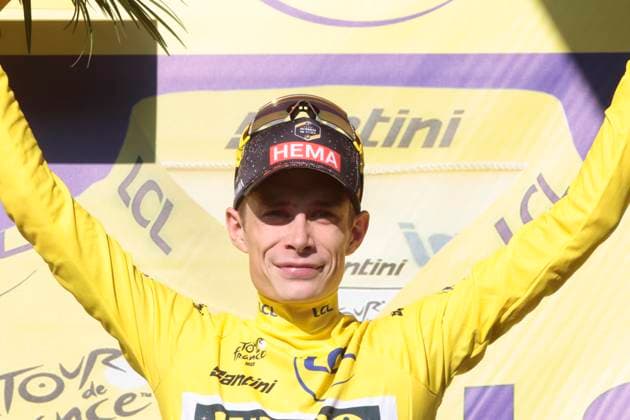 Sport Themen der Woche KW28 Sport Bilder des Tages 16-07-2023 Tour De France; Tappa 15 Les Gets - Saint Gervais - Mont Blanc-le Bettex; 2023, Jumbo - Visma; Vingegaard, Jonas; Saint Gervais - Mont Blanc-le Bettex; 