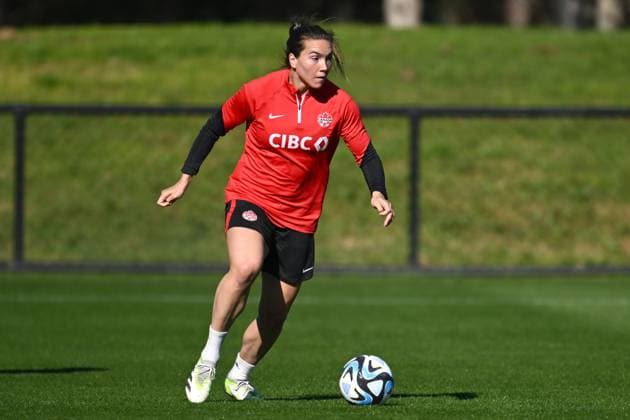 WWC23 CANADA TRAINING, Vanessa Gilles of Canada during a team training session ahead of the FIFA Women?s World Cup at Olympic Park in Heidelberg West in Melbourne, Monday, July 17, 2023. ( NO ARCHIVING, EDITORIAL USE ONLY, NO USE IN BOOKS WITHOUT CONSENT MELBOURNE VIC AUSTRALIA  Copyright: xJOELxCARRETTx 20230717001821233698 