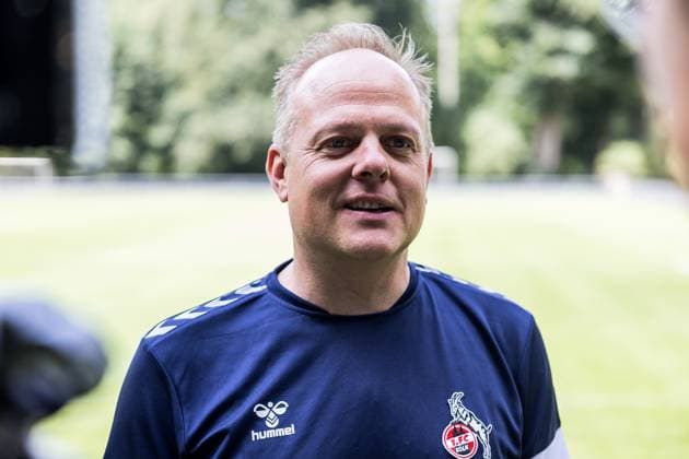 Training 1. FC Koeln Frauen; 17.07.2023 Daniel Weber (Trainer 1. FC Koeln) im Interview Training 1. FC Koeln Frauen; Geissbockheim, 17.07.2023 Copyright: xBEAUTIFULxSPORTS Wunderlx