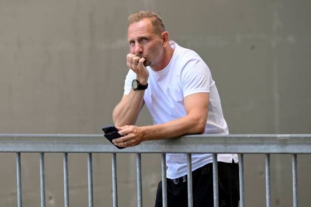 Trainer Mauro Lustrinelli, FCT, BSC Young Boys - FC Thun, Fussball, 15.07.2023 *** Coach Mauro Lustrinelli, FCT, BSC Young Boys FC Thun, Football, 15 07 2023 