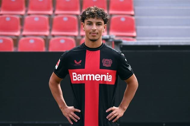 Amyan Aourir; Bayer 04 Leverkusen; 1.BL, Porträttermin 2023 2024,