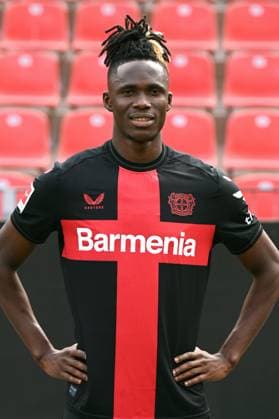 Odilon Kossounou; Bayer 04 Leverkusen; 1.BL, Porträttermin 2023 2024,