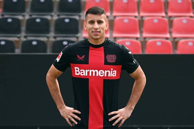 Gustavo Puerta; Bayer 04 Leverkusen; 1.BL, Porträttermin 2023 2024,