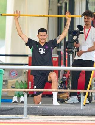 Sport Themen der Woche KW29 Sport Bilder des Tages Neuzugang Min-Jae Kim training FC BAYERN MÜNCHEN - FC ROTTACH- EGERN Training Camp friendly match 1.German Soccer League , Rottach-Egern, Tegernsee, July 18, 2023 Season 2023 2024, FCB,