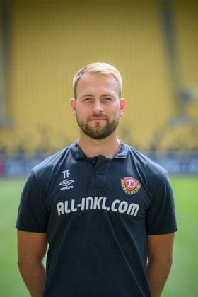 Physiotherapeut Tony Fischer; SG Dynamo Dresden; 3.Liga, Porträttermin 2023 2024