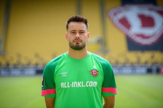 Torwart Stefan Drljaca; SG Dynamo Dresden; 3.Liga, Porträttermin 2023 2024