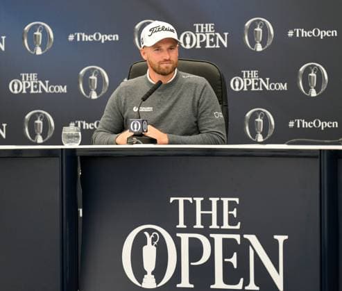 Mandatory Credit: Photo by Dave Shopland Shutterstock (14014730j) USA Open Golf Champion 2023 Wyndham Clark gives press conference, PK, Pressekonferenz The British Open Championship, Practice, Golf, Royal Liverpool Golf Club, Liverpool, UK - 19 Jul 2023 The British Open Championship, Practice, Golf, Royal Liverpool Golf Club, Liverpool, UK - 19 Jul 2023  Copyright: xDavexShopland Shutterstockx 14014730j