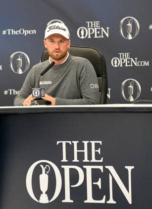 Mandatory Credit: Photo by Dave Shopland Shutterstock (14014730i) USA Open Golf Champion 2023 Wyndham Clark gives press conference, PK, Pressekonferenz The British Open Championship, Practice, Golf, Royal Liverpool Golf Club, Liverpool, UK - 19 Jul 2023 The British Open Championship, Practice, Golf, Royal Liverpool Golf Club, Liverpool, UK - 19 Jul 2023  Copyright: xDavexShopland Shutterstockx 14014730i
