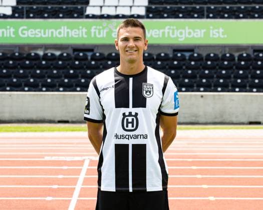 SSV Ulm 1846, 3.Liga, Portraittermin 2023 2024, 17.07.2023 Romario Roesch 43 DFB DFL REGULATIONS PROHIBIT ANY USE OF PHOTOGRAPHS AS IMAGE SEQUENCES AND OR QUASI-VIDEO SSV Ulm 1846, 3.Liga, Portraittermin 2023 2024, 17.07.2023 Ulm Copyright: xEibner-Pressefoto RogerxBuerkex EP_EER