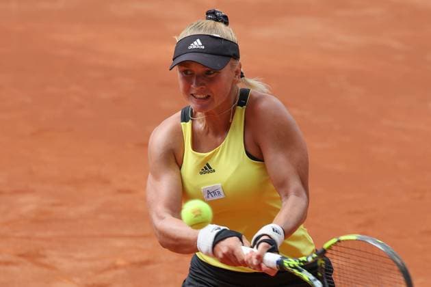 Darmstadt 19.Juli 2023 47. Internationales Damen ITF W25 Singles Tennisturnier v.l., Caijsa Wilda HENNEMANN (SWE) spielt eine Rückhand. Copyright: JoaquimxFerreira