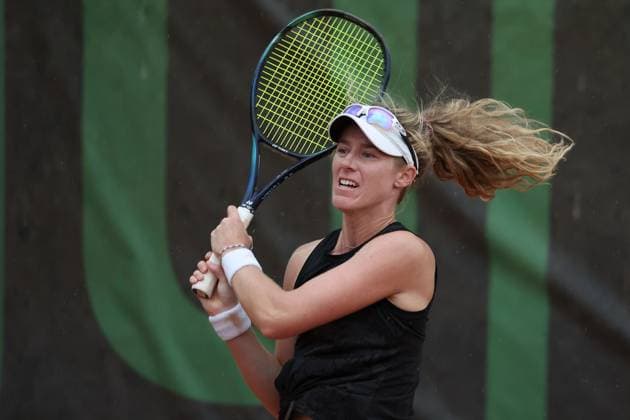 Darmstadt 19.Juli 2023 47. Internationales Damen ITF W25 Singles Tennisturnier v.l., Alana PARNABY (AUS) spielt eine Rückhand. Copyright: JoaquimxFerreira
