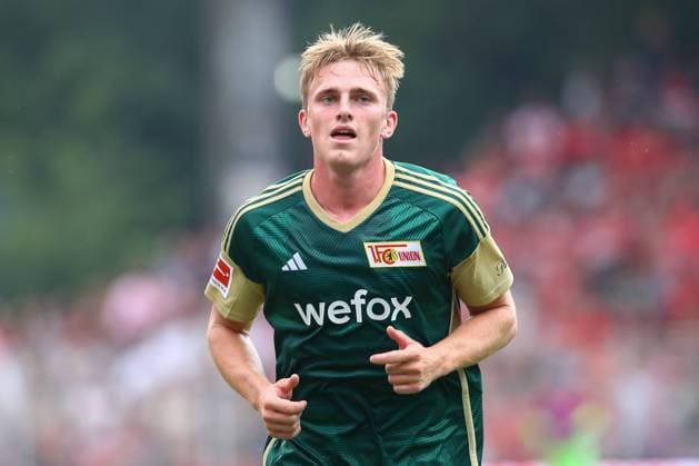 19.07.2023, xtgx, Fussball Testspiel, 1. FC Union Berlin - SK Rapid Wien, v.l. Mikkel Kaufmann (Union Berlin, 9) (DFL DFB REGULATIONS PROHIBIT ANY USE OF PHOTOGRAPHS as IMAGE SEQUENCES and or QUASI-VIDEO) Berlin