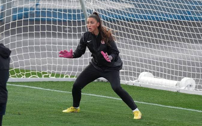July 20, 2023, Melbourne, Australia: Canada goalkeeper Lysianne Proulx works during a training session ahead of the FIFA Women s World Cup in Melbourne, Australia, Thursday, July 20, 2023. Canada News - July 20, 2023  - ZUMAc35_ 20230720_zaf_c35_009 Copyright: xScottxBarbourx