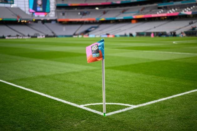 200723 KAI SCHWOERER A corner flag is seen prior to the FIFA Women s World Cup Group A match between New Zealand and Norway at Eden Park on July 20, 2023 in Auckland, New Zealand. 200723-CPL-NZLvNOR-001