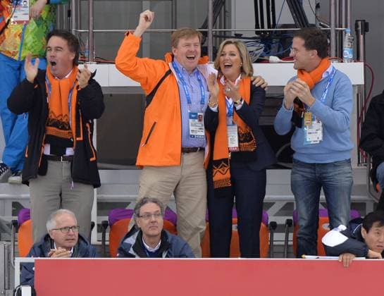 Winter Olympics - Dutch Royals - Sochi King Willem-Alexander and Queen Maxima of the Netherlands attend the Men s 5000m Short Track Speed at the Sochi 2014 XXII Olympic Winter games, Winterspiele,Spiele, Summer games at Iceberg Skating Palace in Sochi, Russia, on February 8, 2014. The Sochi 2014 Olympic Games, Olympische Spiele, Olympia, OS run from 07 to 23 February 2014. Photo by Gouhier-Zabulon ABACAPRESS.COM Sochi Russia  Copyright: xGouhier-Zabulon ABACAx 432939_027 Gouhier-Zabulon ABACAx 432939_027
