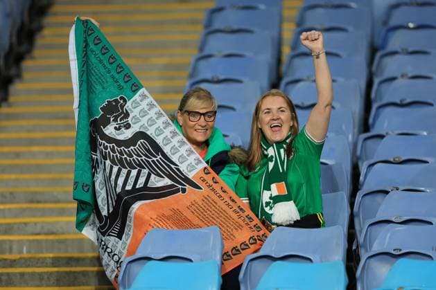 20th July 2023; Stadium Australia, Sydney, NSW, Australia: FIFA Womens World Cup Group B Football, Australia versus Republic of Ireland; Republic of Ireland fans cheering on their team  ActionPlus12532658 KevinxManning