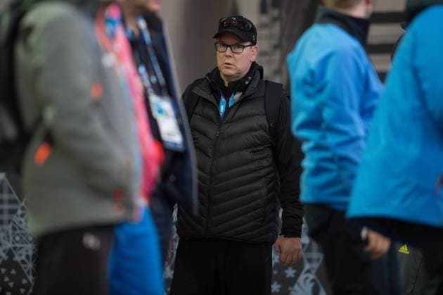 Winter Olympics - Prince Albert At The Bobsleigh Training - Sochi Prince Albert II of Monaco attending bobsleigh training session at the Sliding Center Sanki during Sochi 2014 Olympic Games, Olympische Spiele, Olympia, OS in Sochi, Russia on February 13, 2014. The Sochi 2014 Olympic Games run from 07 to 23 February 2014. Photo by Gouhier-Zabulon ABACAPRESS.COM Sochi Russia  Copyright: xGouhier-Zabulon ABACAx 433864_019 Gouhier-Zabulon ABACAx 433864_019