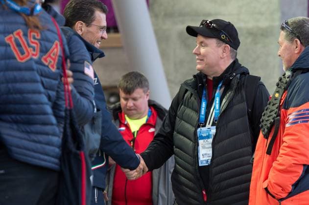 Winter Olympics - Prince Albert At The Bobsleigh Training - Sochi Prince Albert II of Monaco attending bobsleigh training session at the Sliding Center Sanki during Sochi 2014 Olympic Games, Olympische Spiele, Olympia, OS in Sochi, Russia on February 13, 2014. The Sochi 2014 Olympic Games run from 07 to 23 February 2014. Photo by Gouhier-Zabulon ABACAPRESS.COM Sochi Russia  Copyright: xGouhier-Zabulon ABACAx 433864_027 Gouhier-Zabulon ABACAx 433864_027