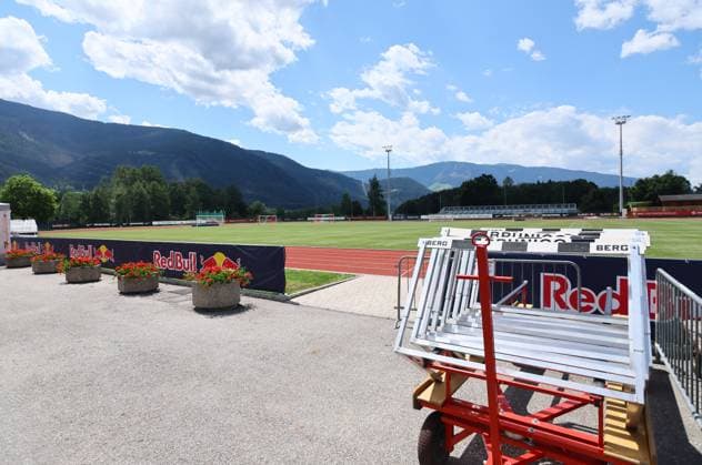 RB Leipzig - Italien Trainingslager Bruneck, 20.07.2023, Sportpark Reiperting Reischach, Fussball, RB Leipzig (GER Bundesliga) Trainingslager in Südtirol Italien , Im Bild: Stadionübersicht. ,