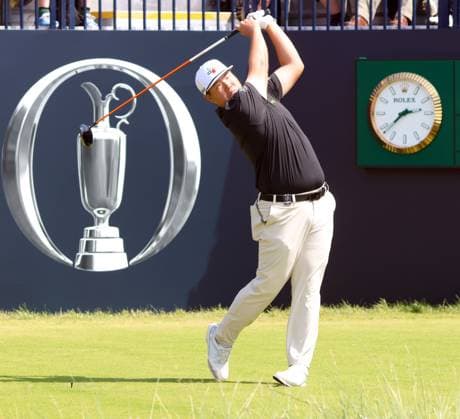 Korean Sungjae Im tees off on the 1st hole on the first day at the 151st Open Championship at Royal Liverpool Golf Club in Hoylake, England on Thursday, July 20, 2023.  LON2023072069 HUGOxPHILPOTT